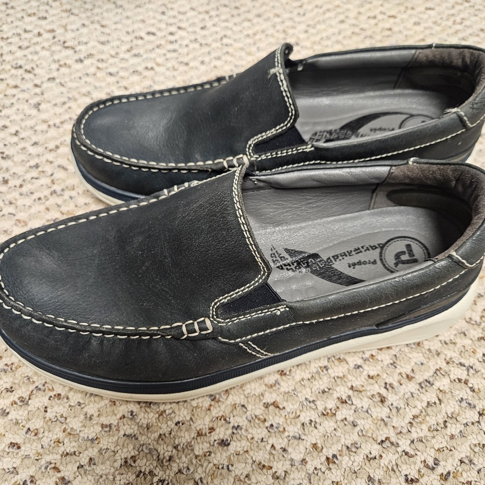 Propét Men's Otis Moccasin Casual Shoe MCX024L Black Size 10 M - Picture 3 of 11